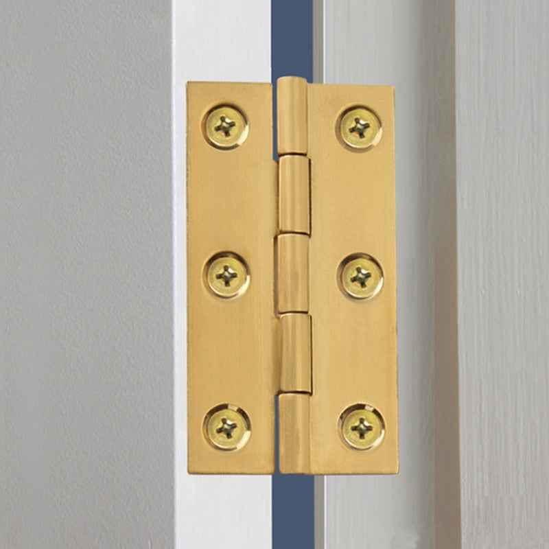 Solid Brass Hinges for Cabinet Doors - Gold Folding Butt Small Hinges for Wooden Boxes - FocusHardware