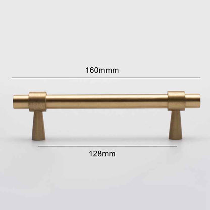 Solid Brass Cabinet Handles - Timeless Gold Drawer Dresser Pulls for Kitchen Cabinets and Furniture - FocusHardware
