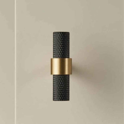 Knurled Brass Kitchen Cabinet Pulls Black for Drawers, Dressers and Wardrobes Modern