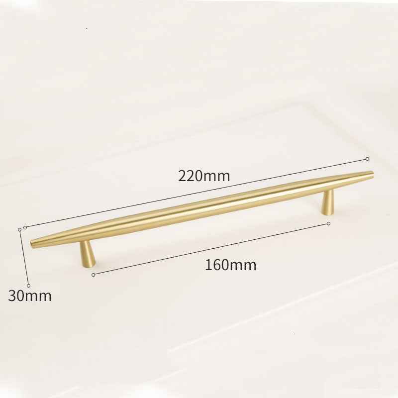 Modern Brass Cupboard Handles - Stylish Gold Drawer Dresser Pulls for Kitchen and Furniture - FocusHardware