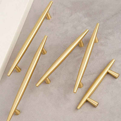 Modern Brass Cupboard Handles - Stylish Gold Drawer Dresser Pulls for Kitchen and Furniture - FocusHardware
