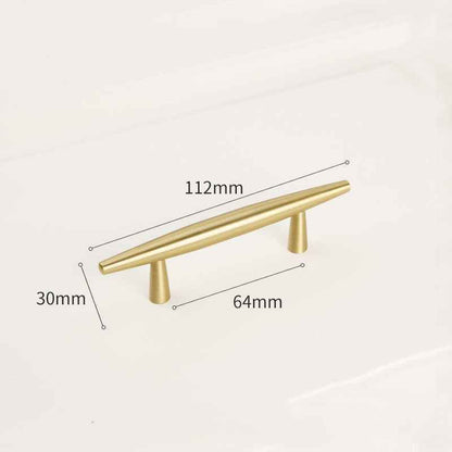 Modern Brass Cupboard Handles - Stylish Gold Drawer Dresser Pulls for Kitchen and Furniture - FocusHardware