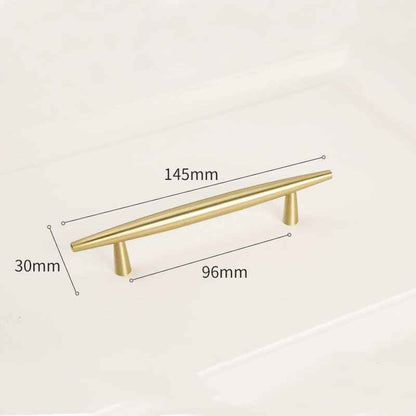 Modern Brass Cupboard Handles - Stylish Gold Drawer Dresser Pulls for Kitchen and Furniture - FocusHardware