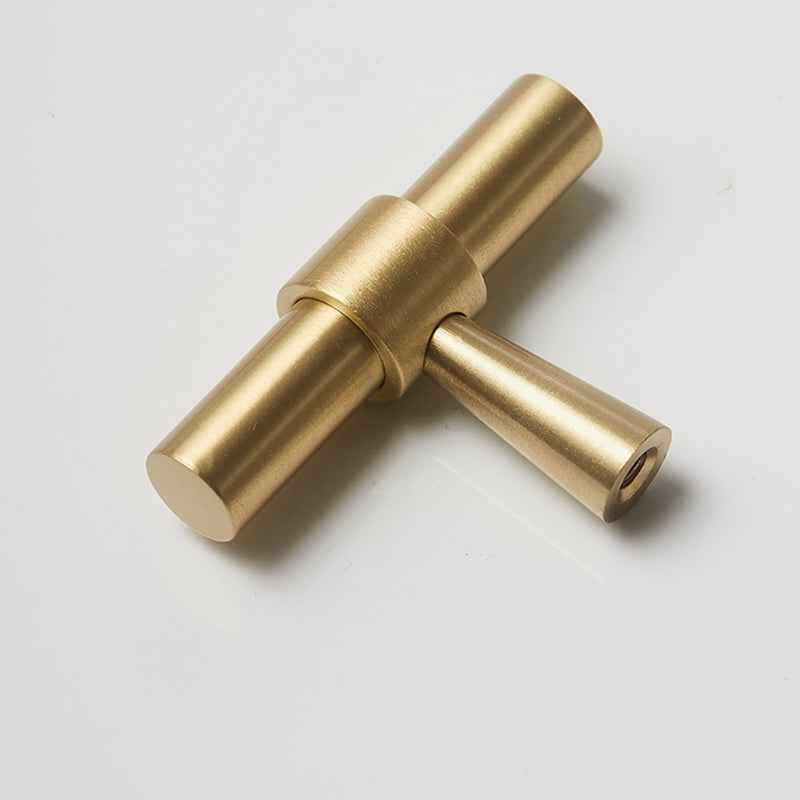 Satin Brass Drawer Pulls - Modern Kitchen Cabinet Knobs Handles for Dressers and Wardrobes