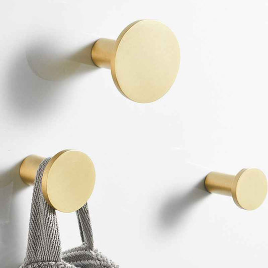 Brass Coat Hooks for Decorative Wall and Door Hanging | Rustproof Gold Hanger for Kitchen, Bathroom, Clothes, and Hats - FocusHardware