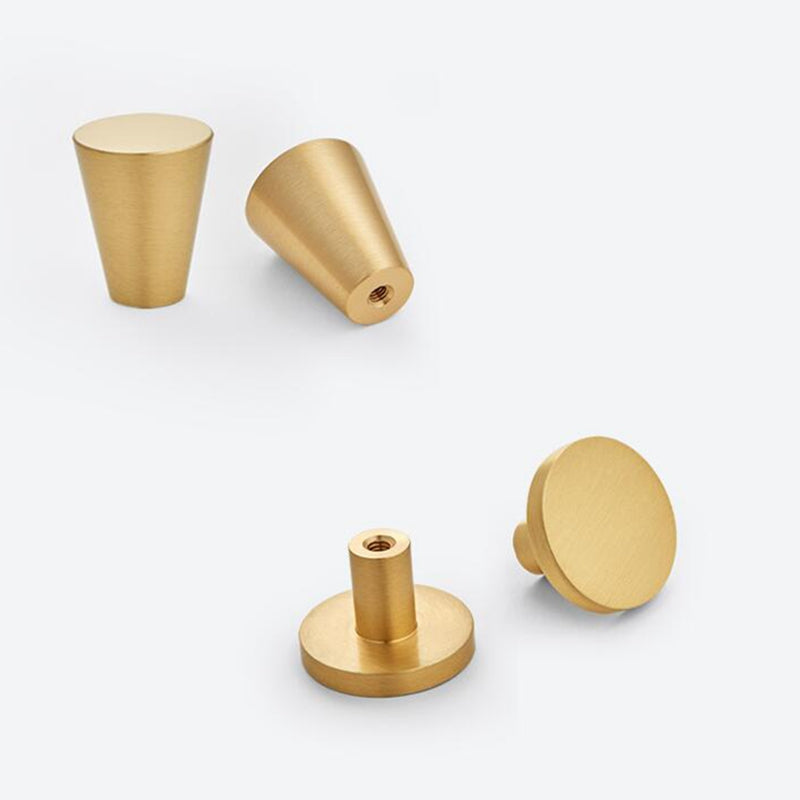 Brushed Brass Cabinet Knobs for Kitchen Drawer and Dressers - Gold Furniture Pulls