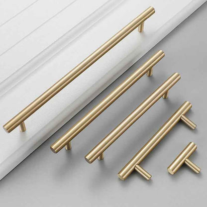 Modern Brass Cabinet Pulls for Kitchen Cabinets and Cupboard Doors - Stylish Gold Handles - FocusHardware
