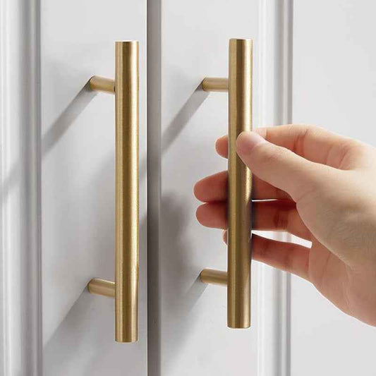 Modern Brass Cabinet Pulls for Kitchen Cabinets and Cupboard Doors - Stylish Gold Handles - FocusHardware