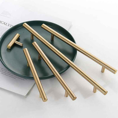 Modern Brass Cabinet Pulls for Kitchen Cabinets and Cupboard Doors - Stylish Gold Handles - FocusHardware
