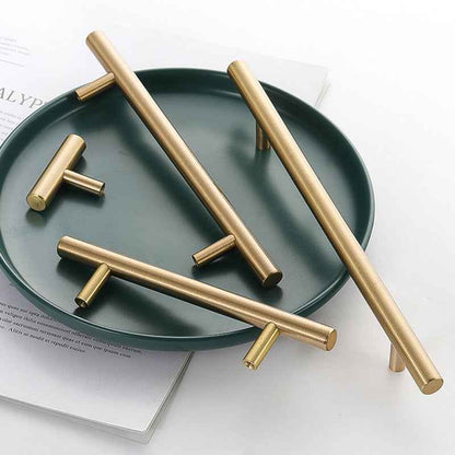 Modern Brass Cabinet Pulls for Kitchen Cabinets and Cupboard Doors - Stylish Gold Handles - FocusHardware