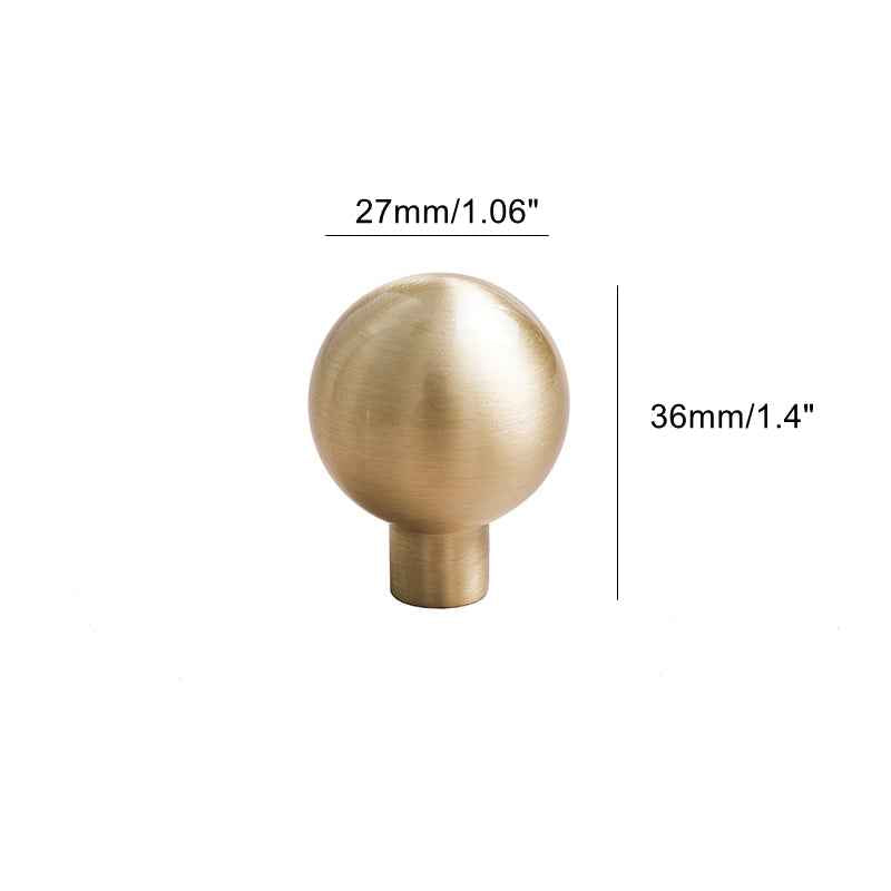 Modern Brushed Brass Cabinet Knobs - Gold Kitchen Drawer & Dresser Furniture Pulls - FocusHardware