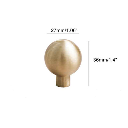 Modern Brushed Brass Cabinet Knobs - Gold Kitchen Drawer & Dresser Furniture Pulls - FocusHardware