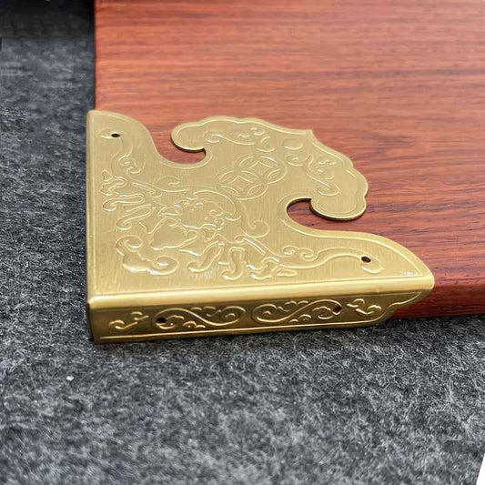 Solid Brass Corners Protectors For Cabinet Wooden Box Metal Corner Brackets Guards Gold