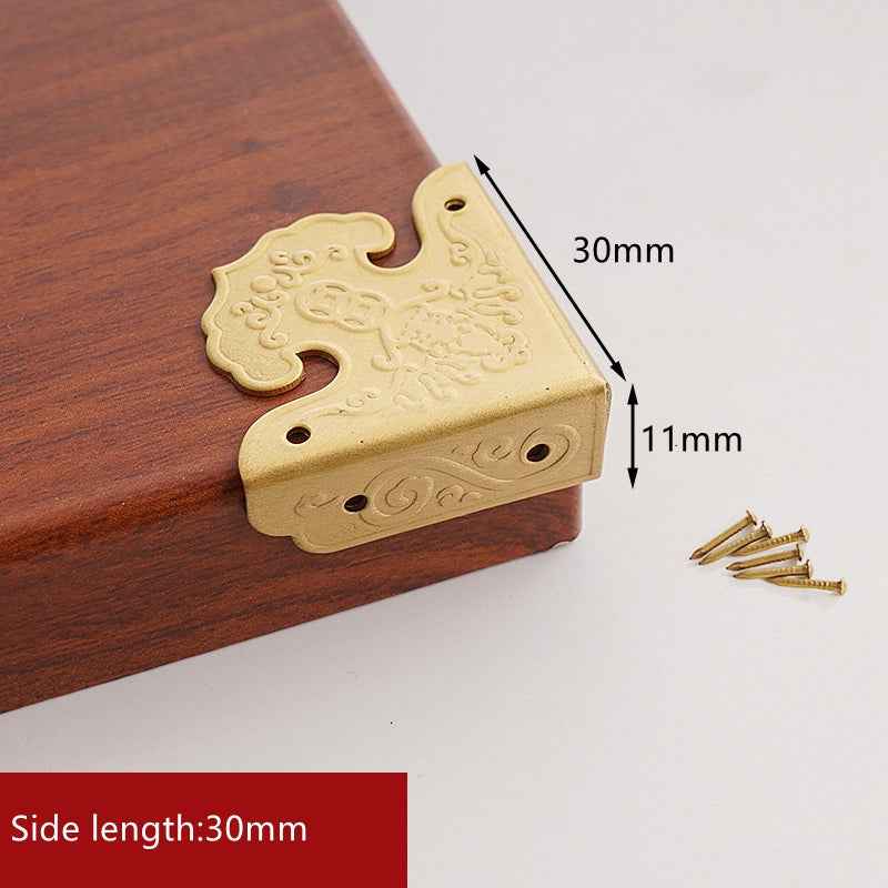 Solid Brass Corners Protectors For Cabinet Wooden Box Metal Corner Brackets Guards Gold