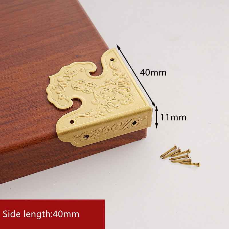 Solid Brass Corners Protectors For Cabinet Wooden Box Metal Corner Brackets Guards Gold