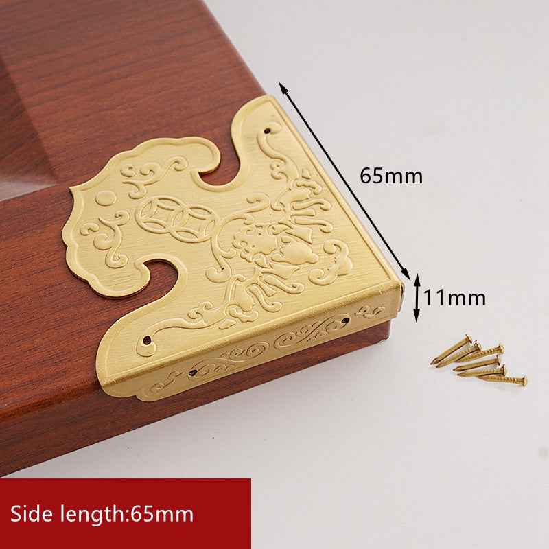 Solid Brass Corners Protectors For Cabinet Wooden Box Metal Corner Brackets Guards Gold