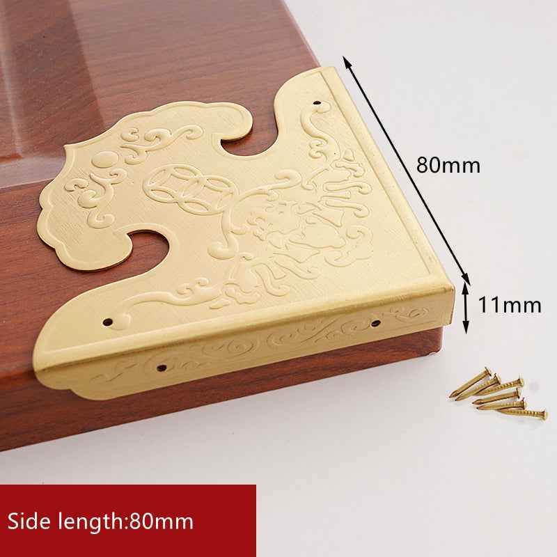 Solid Brass Corners Protectors For Cabinet Wooden Box Metal Corner Brackets Guards Gold