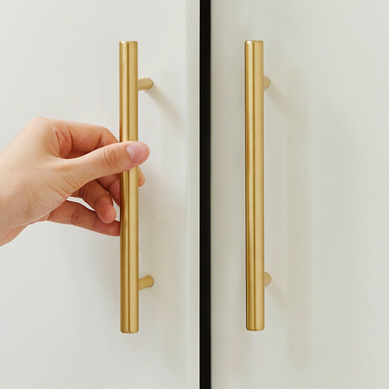 Brushed Brass Cabinet Handles for Kitchen Furniture and Cupboard Doors - Gold Drawer Pulls Modern
