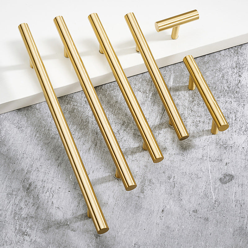 Brushed Brass Cabinet Handles for Kitchen Furniture and Cupboard Doors - Gold Drawer Pulls Modern