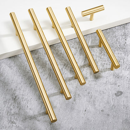 Brushed Brass Cabinet Handles for Kitchen Furniture and Cupboard Doors - Gold Drawer Pulls Modern