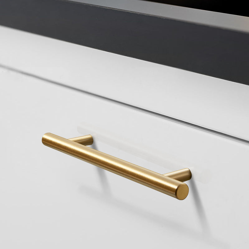 Brushed Brass Cabinet Handles for Kitchen Furniture and Cupboard Doors - Gold Drawer Pulls Modern