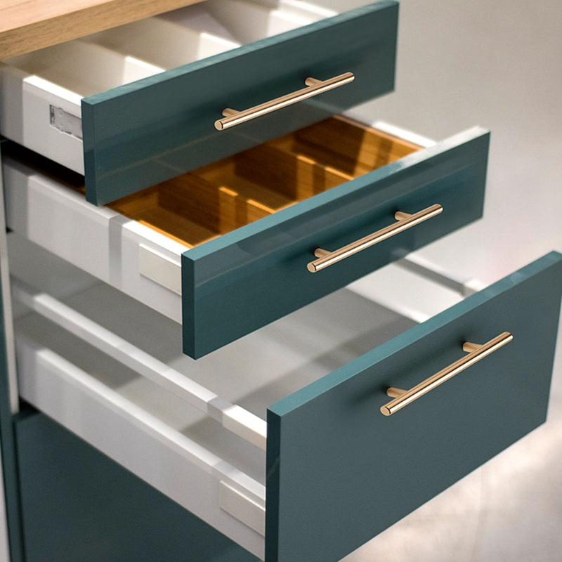 Brushed Brass Cabinet Handles for Kitchen Furniture and Cupboard Doors - Gold Drawer Pulls Modern