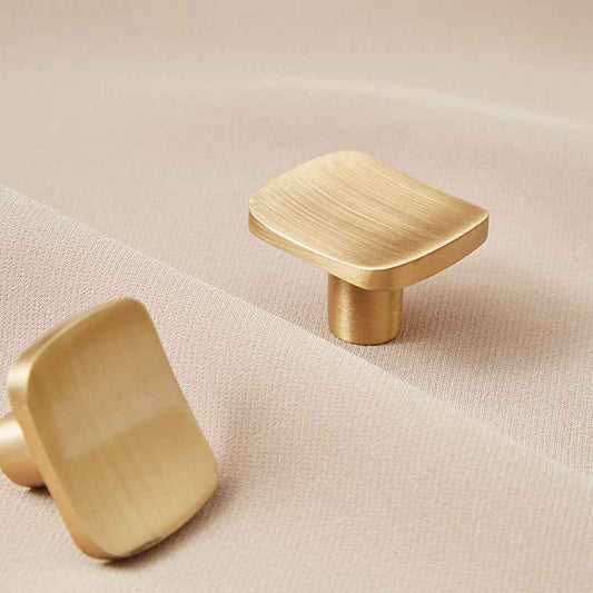 Minimalist Brass Dresser Knobs – Solid Gold Cabinet Pulls for Furniture Drawers and Closet Doors - FocusHardware