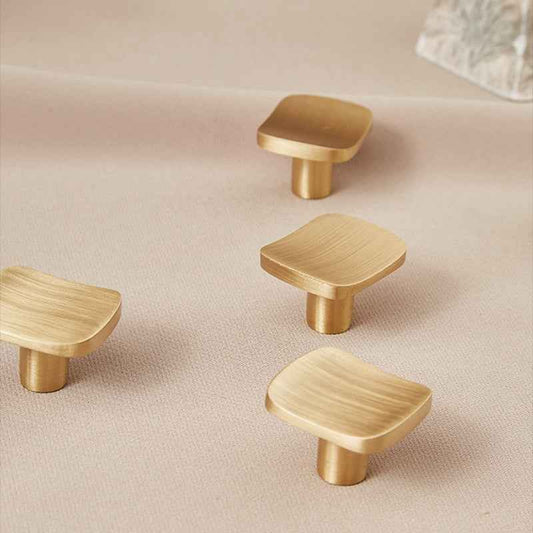 Minimalist Brass Dresser Knobs – Solid Gold Cabinet Pulls for Furniture Drawers and Closet Doors - FocusHardware