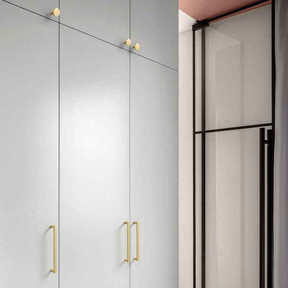 Brushed Brass Cabinet Handles for Modern Kitchen Drawers and Dresser Pulls - FocusHardware