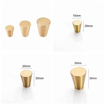 Brushed Brass Cabinet Handles for Modern Kitchen Drawers and Dresser Pulls - FocusHardware