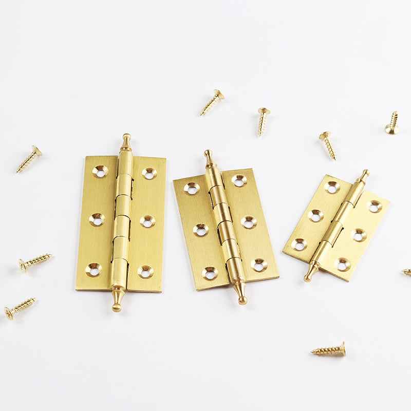 Decorative Brass Hinges Small for Wooden Boxes - 2"/2.5"/3" Size Options - FocusHardware
