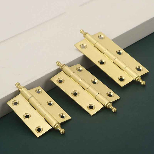 Decorative Brass Hinges Small for Wooden Boxes - 2"/2.5"/3" Size Options - FocusHardware