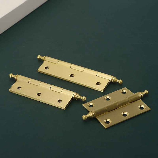 Decorative Brass Hinges Small for Wooden Boxes - 2"/2.5"/3" Size Options - FocusHardware