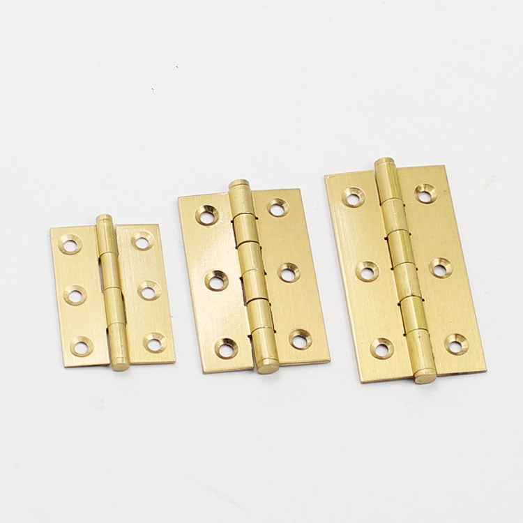 Modern Brass Hinges for Cabinet Doors - Gold Cupboard Furniture Folding Butt Small Hinges 2"/2.5"/3" - FocusHardware