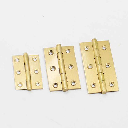 Modern Brass Hinges for Cabinet Doors - Gold Cupboard Furniture Folding Butt Small Hinges 2"/2.5"/3" - FocusHardware