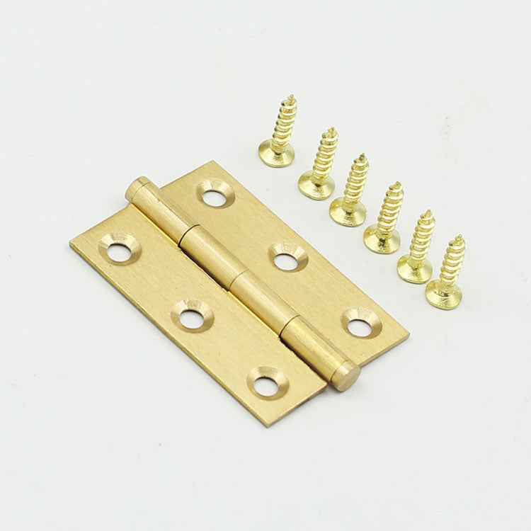 Modern Brass Hinges for Cabinet Doors - Gold Cupboard Furniture Folding Butt Small Hinges 2"/2.5"/3" - FocusHardware