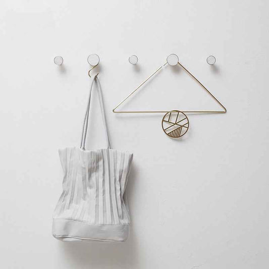 Nordic Marble Metal Hook for Coats, Hats, and Purses - Decorative Wall Mounted Brass Hanger - FocusHardware