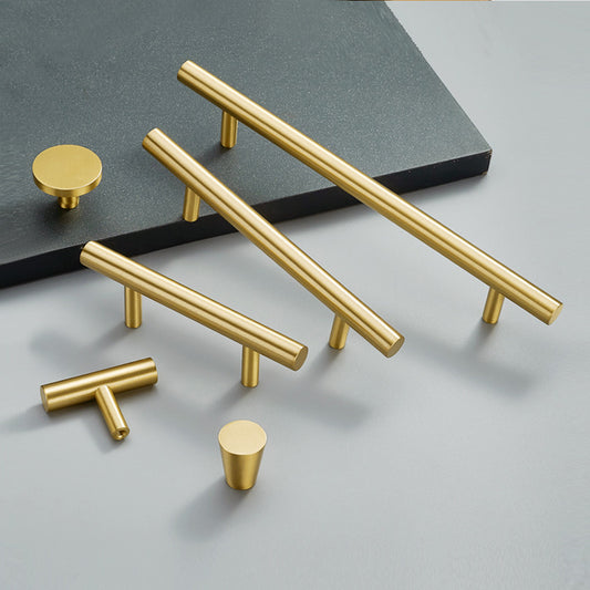 Modern Gold Kitchen Cabinet Handles Cupboard Door Pulls Drawer Knobs Brass Furniture Handles Hardware