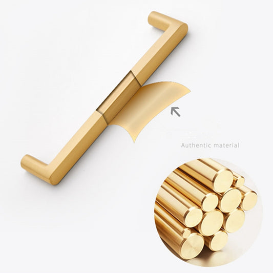 Minimalist Brass Furniture Handles Gold Wardrobe Dresser Cupboard Cabinet Drawer Knobs and Pulls Kitchen Handles