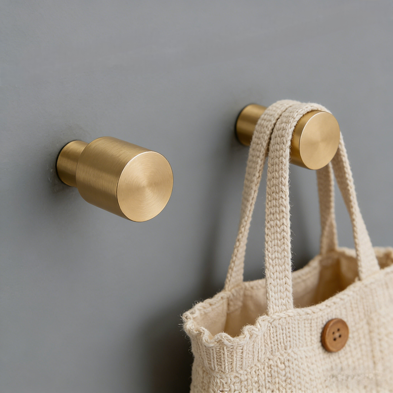 Satin Brass Cabinet Drawer Knobs - Modern Kitchen Dressers Puls Furniture Handles Gold