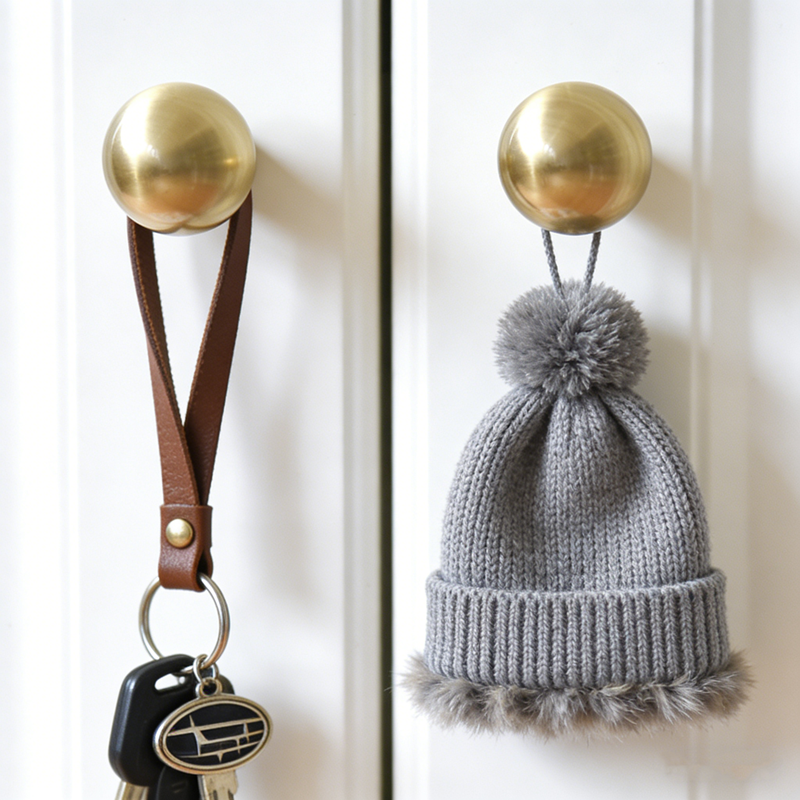 Modern Brass Wall Mounted Hook Coat Hat Plant Hanger Gold Key Towel Metal Hooks Heavy Duty