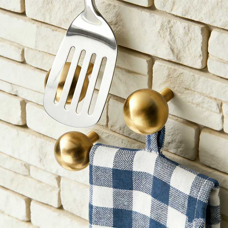 Modern Brass Wall Mounted Hook Coat Hat Plant Hanger Gold Key Towel Metal Hooks Heavy Duty