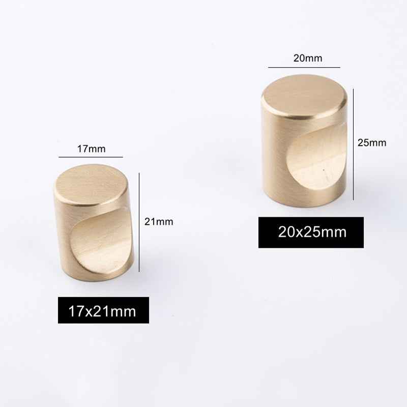 Modern Brass Cabinet Knobs for Kitchen Drawer and Dressers - Gold Cupboard Pulls