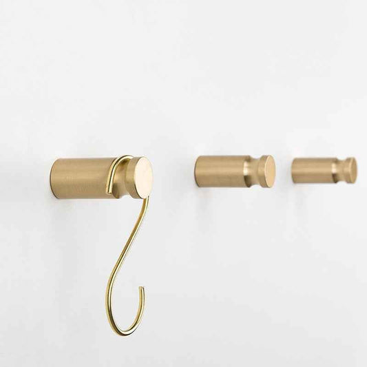 Solid Brass Hooks Wall Door Clothes Coat Hat Hanger Kitchen Bathroom Rustproof Towel Hooks - FocusHardware