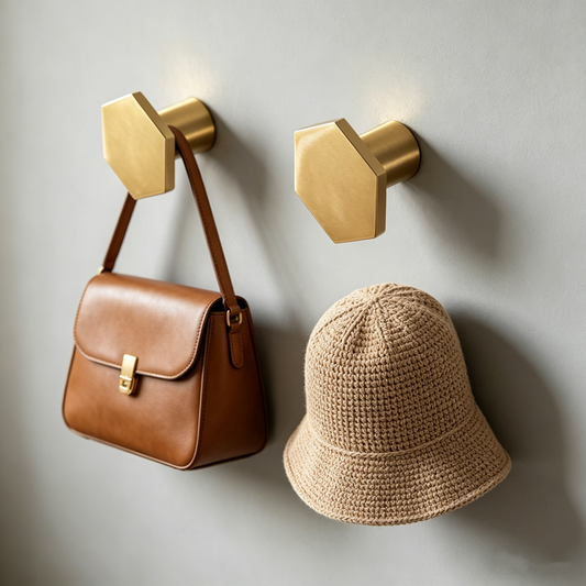 Solid Brass Hooks Wall Mounted Clothes Hanger for Bathroom Kitchen Coat Hat Towel Gold Hook