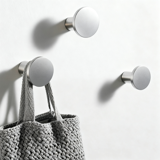 Modern Brushed Nickel Brass Coat Hooks for Wall Mouted |Metal Hook for Kitchen, Clothes, and Hats