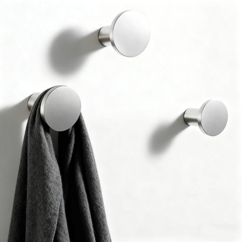 Modern Brushed Nickel Brass Coat Hooks for Wall Mouted |Metal Hook for Kitchen, Clothes, and Hats