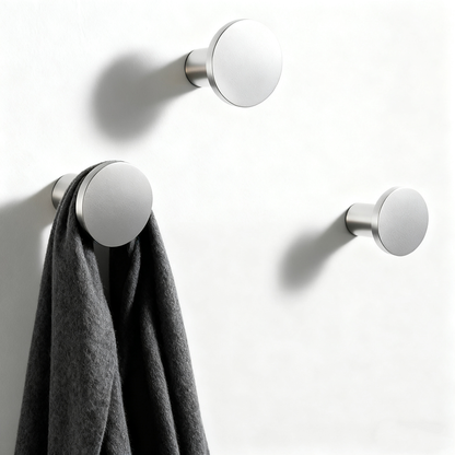 Modern Brushed Nickel Brass Coat Hooks for Wall Mouted |Metal Hook for Kitchen, Clothes, and Hats