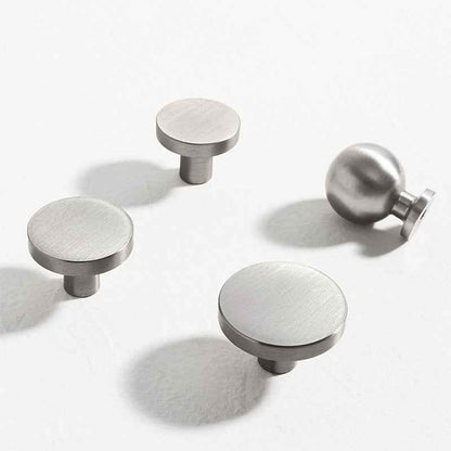 Brushed Nickel Cabinet Drawer Knobs Solid Brass Kitchen Cupboard Pulls Furniture Handles