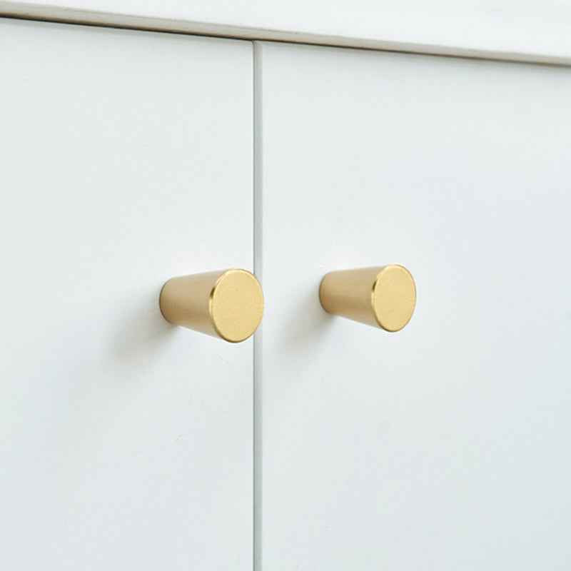 Minimalist Brushed Brass Cupboard Knobs for Kitchen Cabinets and Dressers - Gold Drawer Pulls - FocusHardware